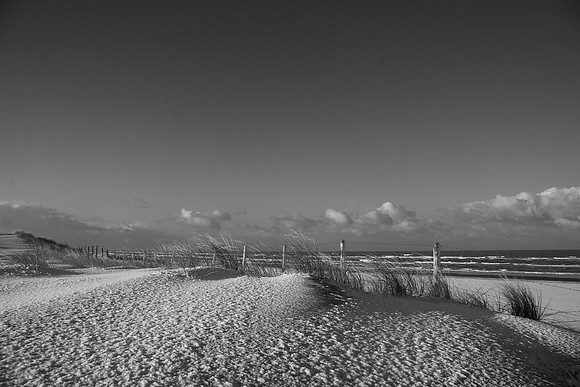 winter aan het strand