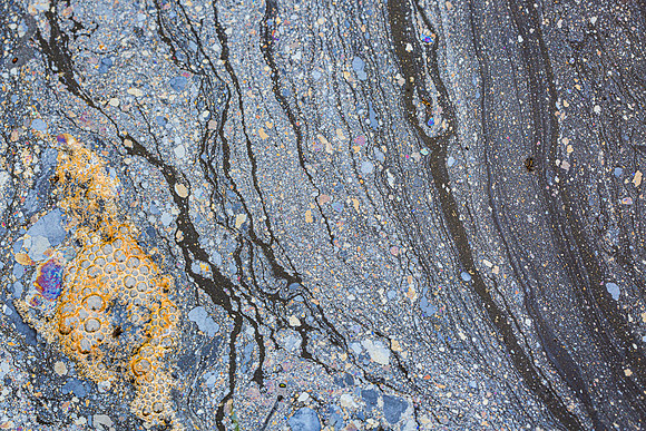 golden bubbles on the surface