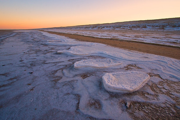 ice cold morning on the beach 1